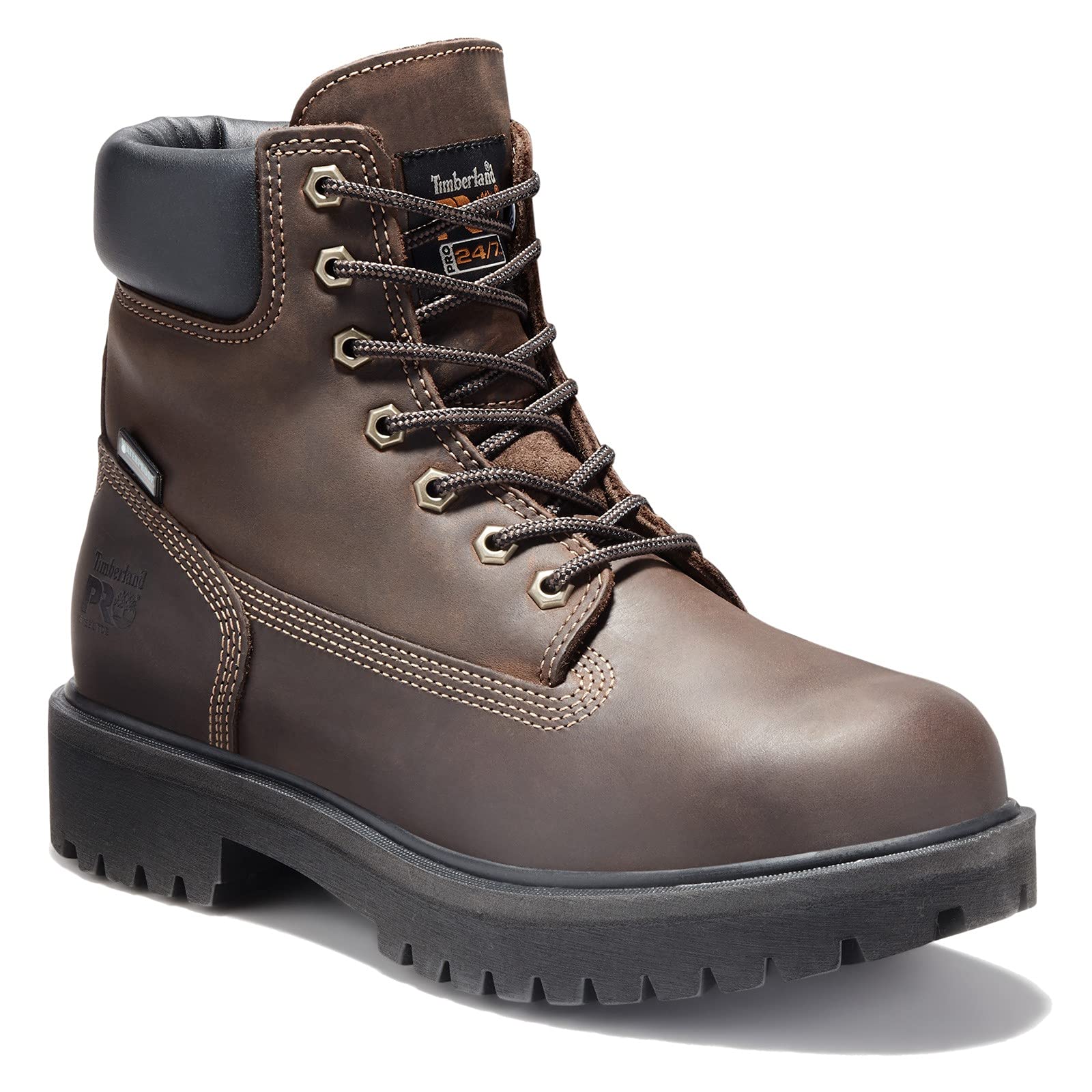 Timberland PRO Men's 6-Inch Steel Toe Waterproof Work Boots - Insulated, Slip Resistant for Construction & Outdoor Jobs - Ideal for Winter, Hiking & Heavy Duty Work