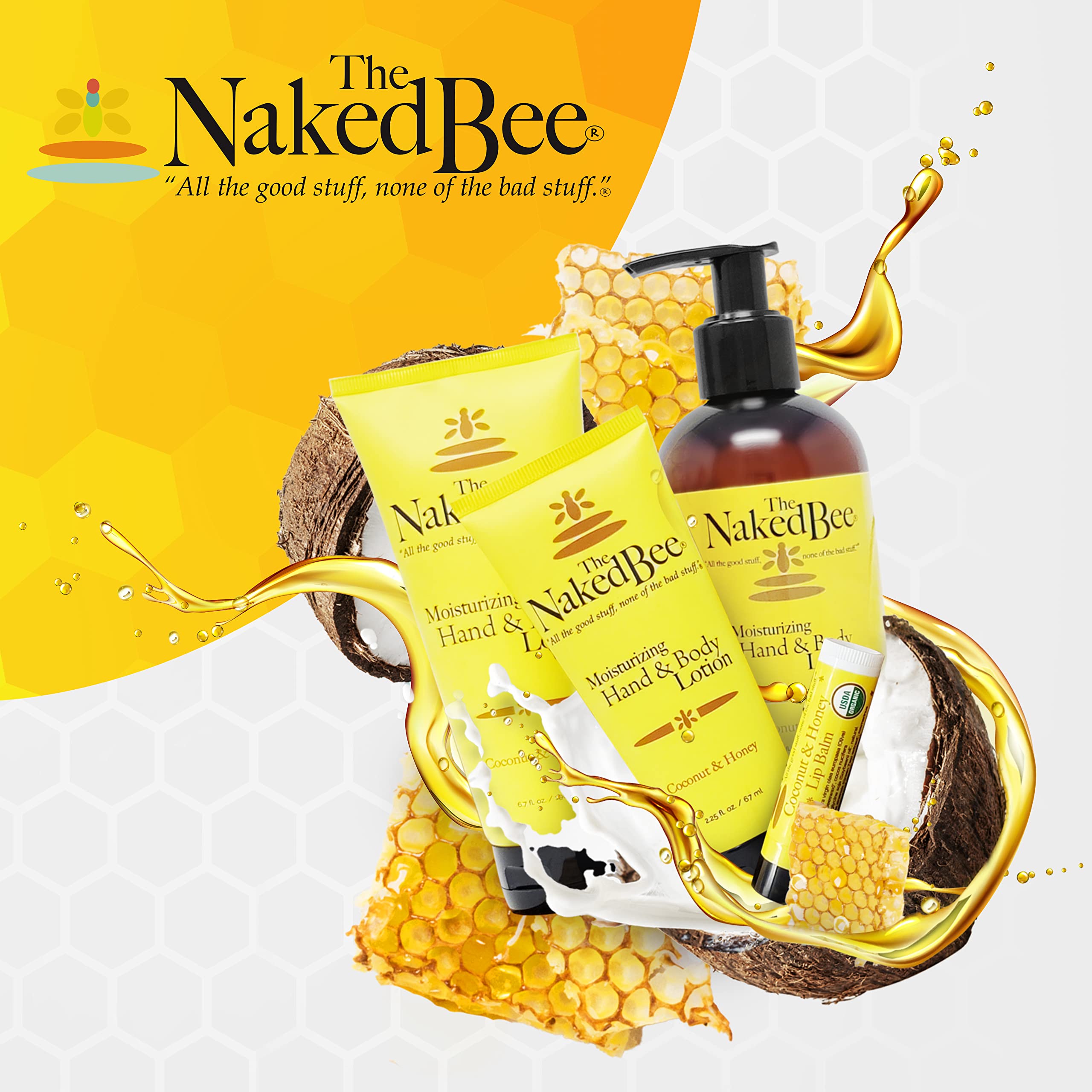 The Naked Bee Orange Blossom Honey Hand & Body Lotion - 6.7 oz | Natural Moisturizer for Dry Skin | Perfect for Daily Hydration & Gift Sets