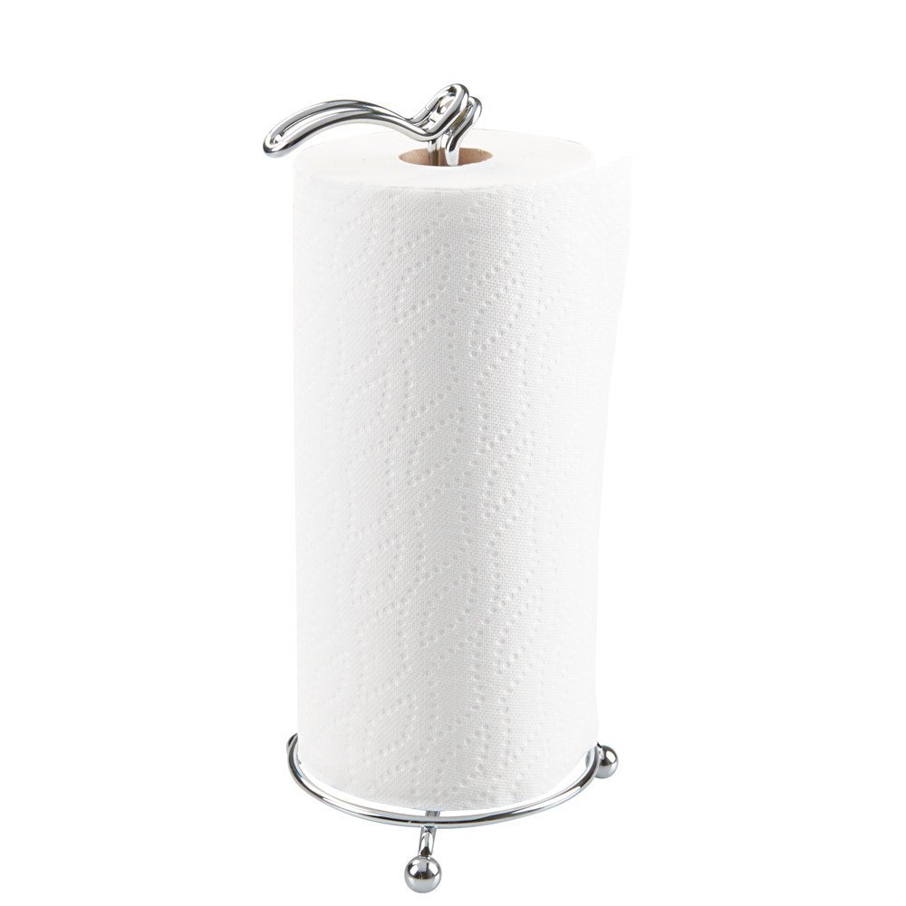 iDesign Classico Swivel Paper Towel Holder - Chrome Finish Kitchen Countertop Organizer for Easy Access | Perfect for Small Spaces, RVs & Dorm Rooms