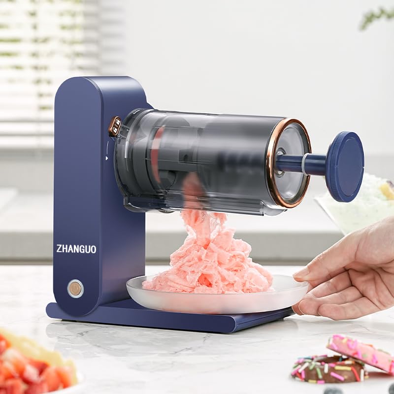 Electric Rechargeable Shaved Ice Machine - Portable Snow Cone Maker for Slushies, Ice Cream & Smoothies | 2 Silicone Ice Molds Included | Perfect for Home Kitchen, Parties & Summer Treats