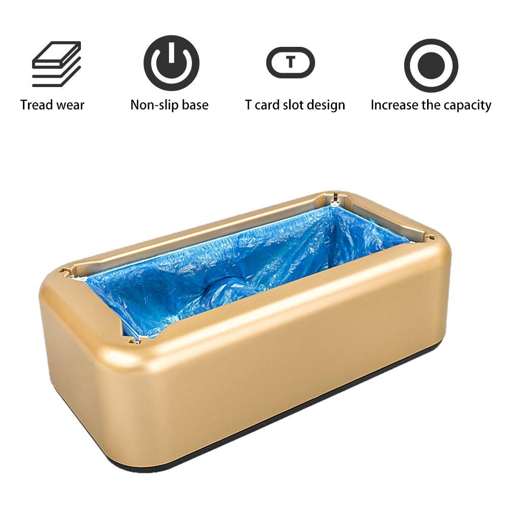 Automatic Shoe Cover Dispenser Machine with 100 Disposable Shoe Covers - Waterproof & Dustproof for Medical, Home, Office & Retail Use - Ideal for Hospitals, Clean Rooms & High-Traffic Areas