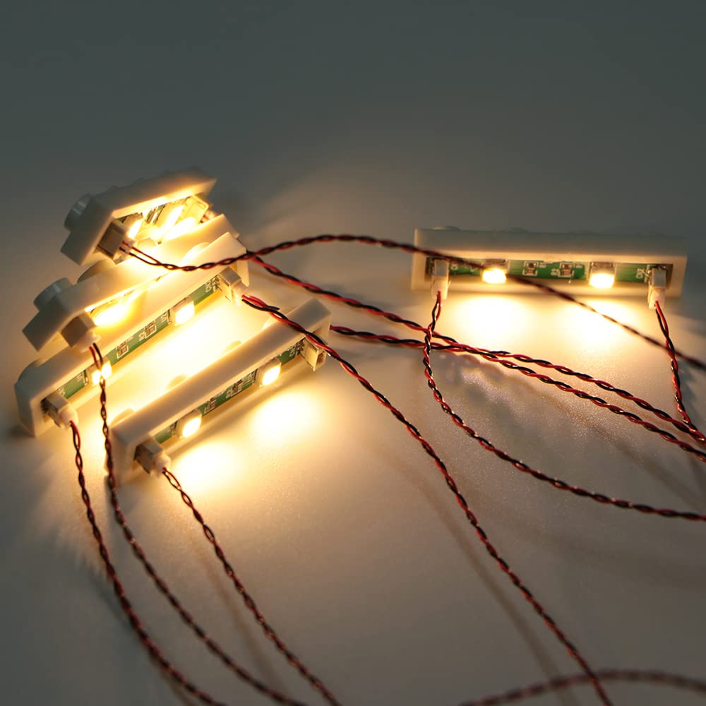 20pcs 1X4 LED Lighting Kit - USB Powered DIY Bricks City Building Blocks - Compatible with Lego 3710 (Warm White) - Perfect for Home Decoration, Model Lighting and Creative Gifts
