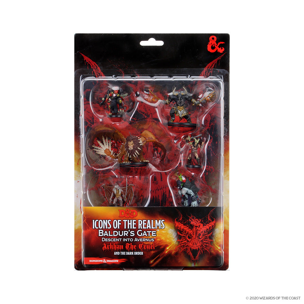 Dungeons & Dragons Icons of the Realms: Arkhan the Cruel & The Dark Order Miniature Set - Perfect for D&D Campaigns, Tabletop RPG Battles, and Fantasy Collectors