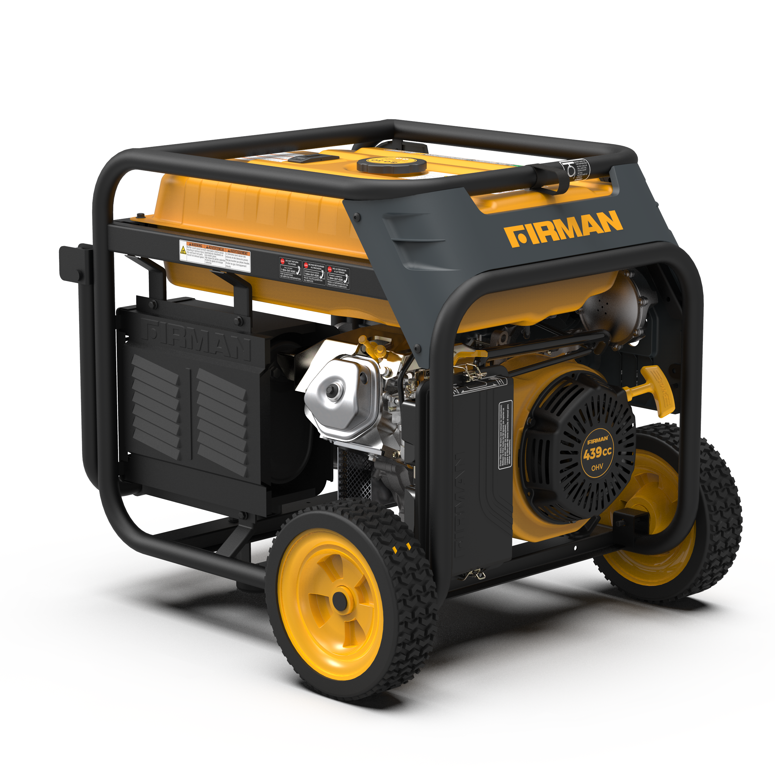 Dual Fuel Portable Generator 5700W - Gas & Propane Powered with Recoil Start, 120/240V Output - Perfect for Home Backup Power, Camping & Outdoor Activities