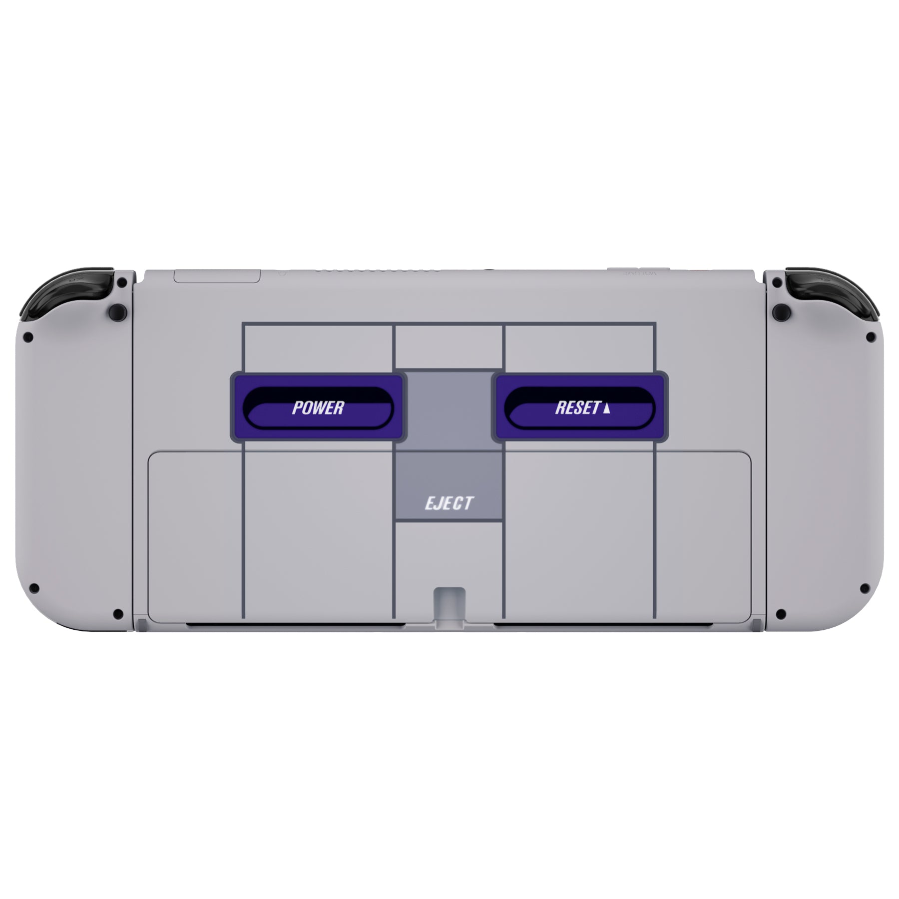 eXtremeRate Custom Replacement Full Set Shell with Buttons for Nintendo Switch OLED - Classic SNES Style | Retro Gaming Accessories for Nintendo Switch OLED | Perfect for Gaming Enthusiasts & Collectors