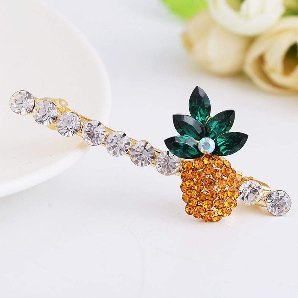 5-Pack Fashion Rhinestone Hair Claw Clips - Pineapple Bobby Pins & Barrettes for Women - Hair Accessories for Parties, Weddings, and Everyday Styling