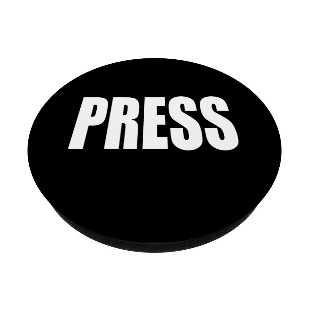 PRESS Gift for News Journalist Reporter - Custom Camera Crew Shirt & PopSockets Phone Grip Stand for iPhone, Android, Tablets - Perfect for Media Professionals, Reporters, Photographers