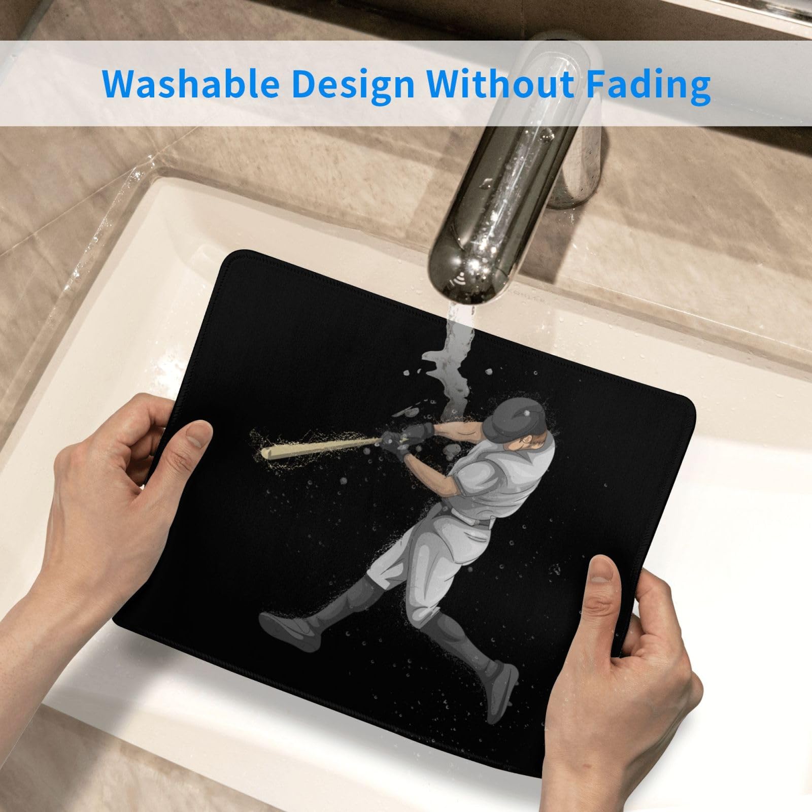SIYTUAU Cool Baseball Player Mouse Pad - Waterproof, Non-Slip Rubber Gaming Mousepad (10x12 inches) for Laptop, Office & PC - Perfect for Gamers, Baseball Fans & Workspaces