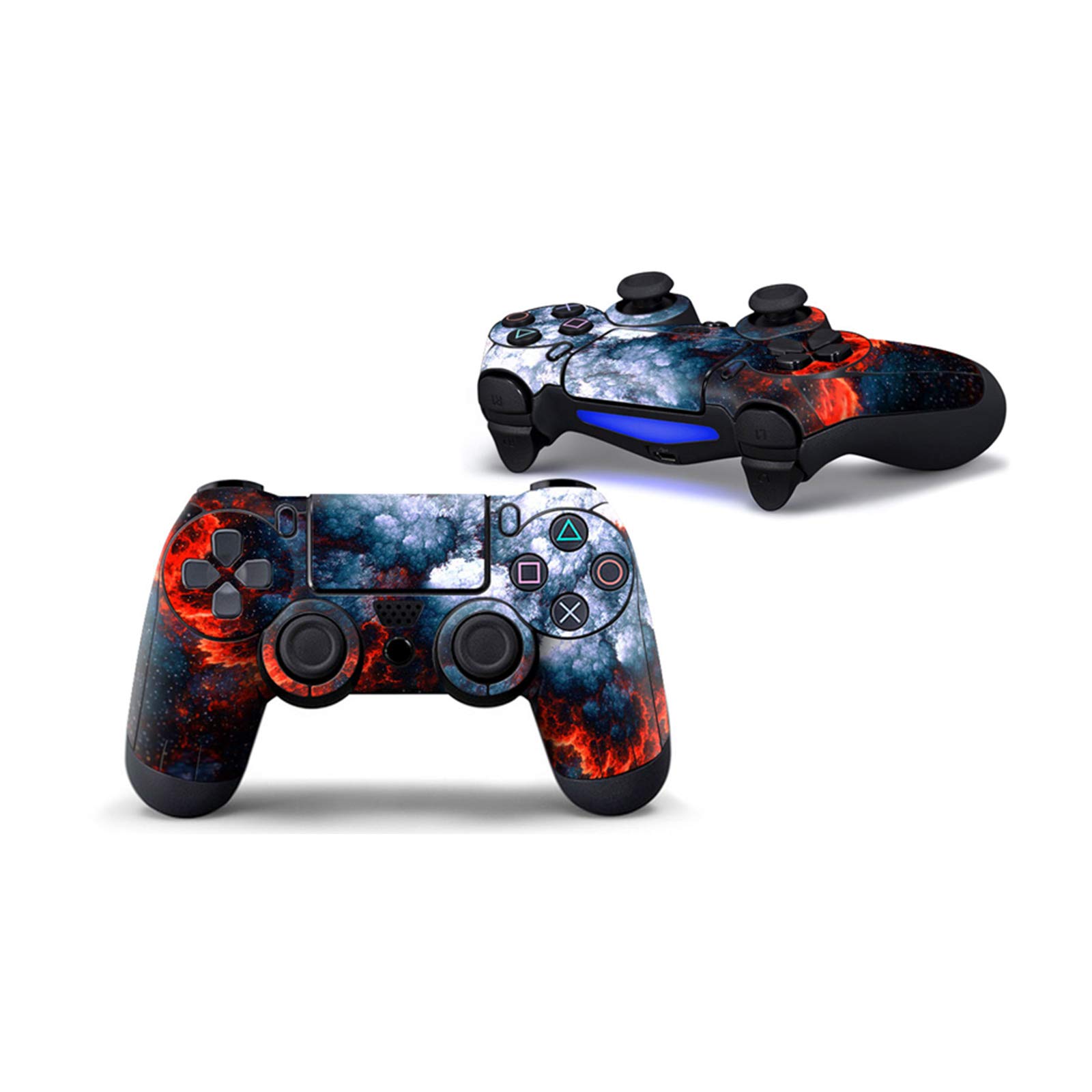 3-Piece Full Body Vinyl Decal Skin Cover for PS4 Controller - Protective Custom Sticker for PlayStation 4 (PS4 Controller #2) - Perfect for Gaming, Collecting & Personalization