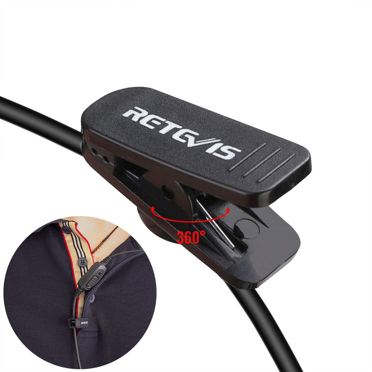 Retevis RT68 Soft Earhook Two-Way Radio Earpiece - In-Ear 2 Pin Design, Compatible with RT22 RT68 RT21 H-777 RT27 RT15 RT85 RB45 & Pxton Arcshell Walkie Talkies - Secure & Comfortable Communication for Security, Construction & Event Staff (4 Pack)