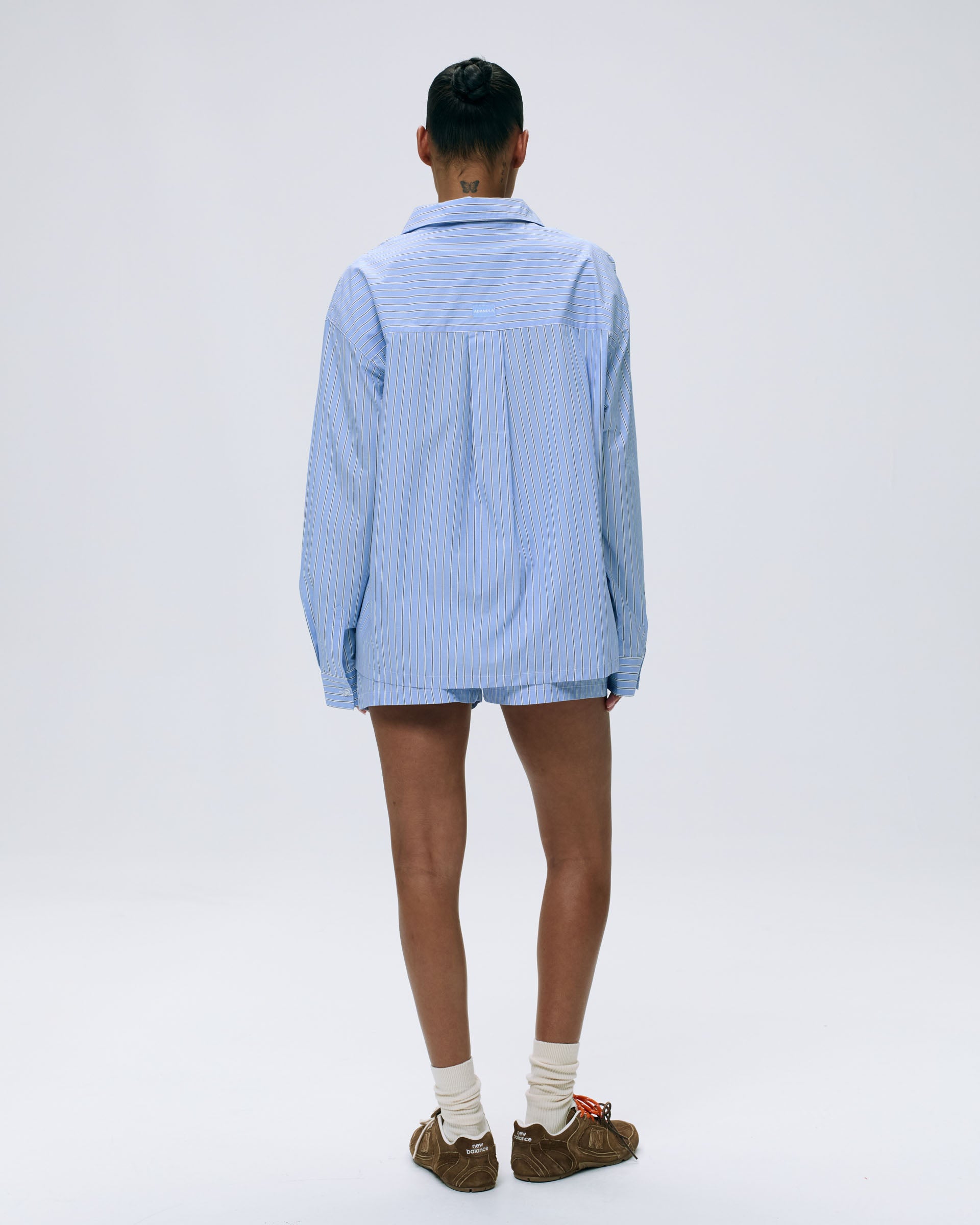 Stylish Cotton Striped Oversized Shirt for Women - Blue & White Casual Button Down Top | Perfect for Layering, Beach Cover-Up & Everyday Outfits