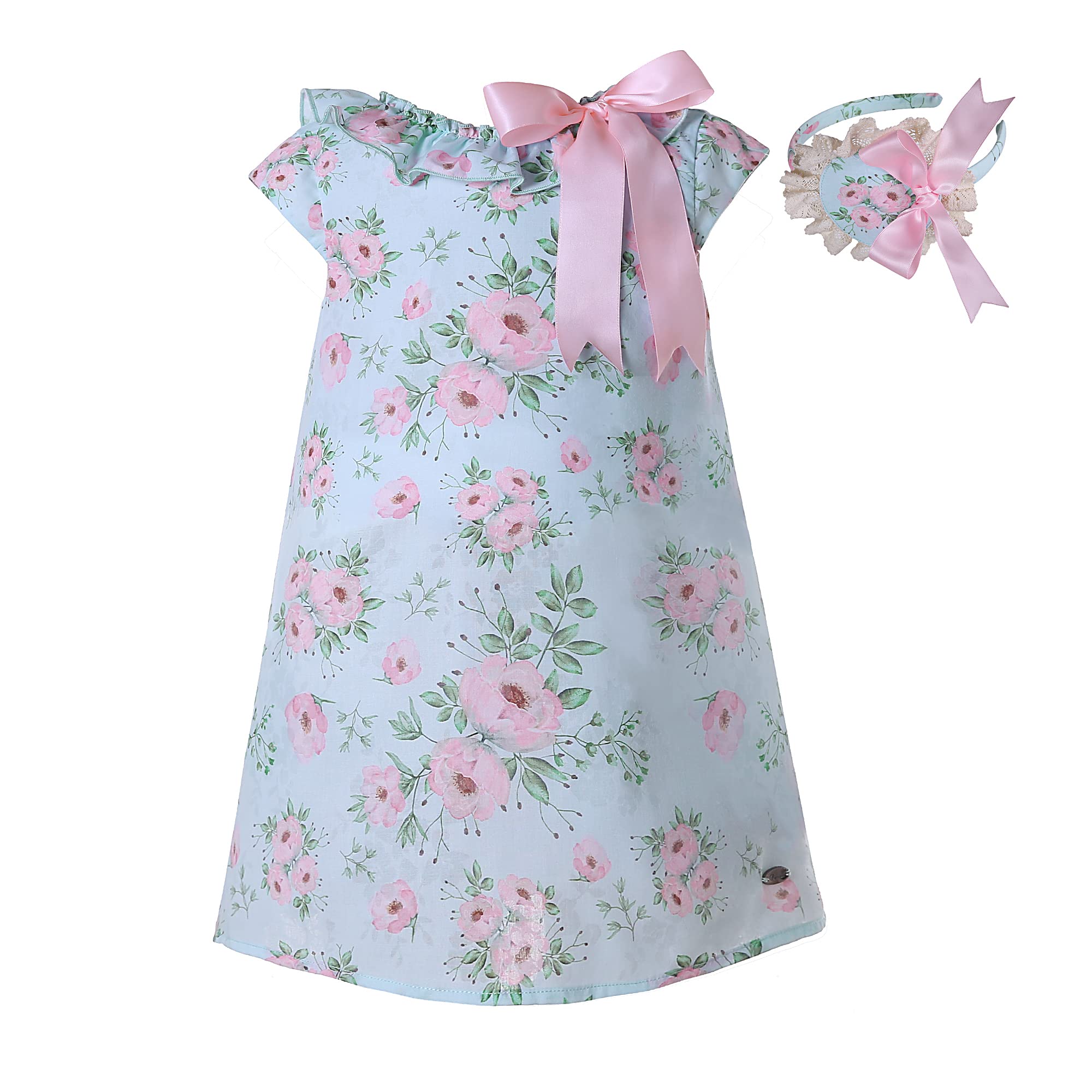 Pettigirl Girls Floral Ruffle Lace Dress - Elegant Spring & Summer Casual Outfit for Toddlers - Perfect for Holidays, Parties & Special Occasions