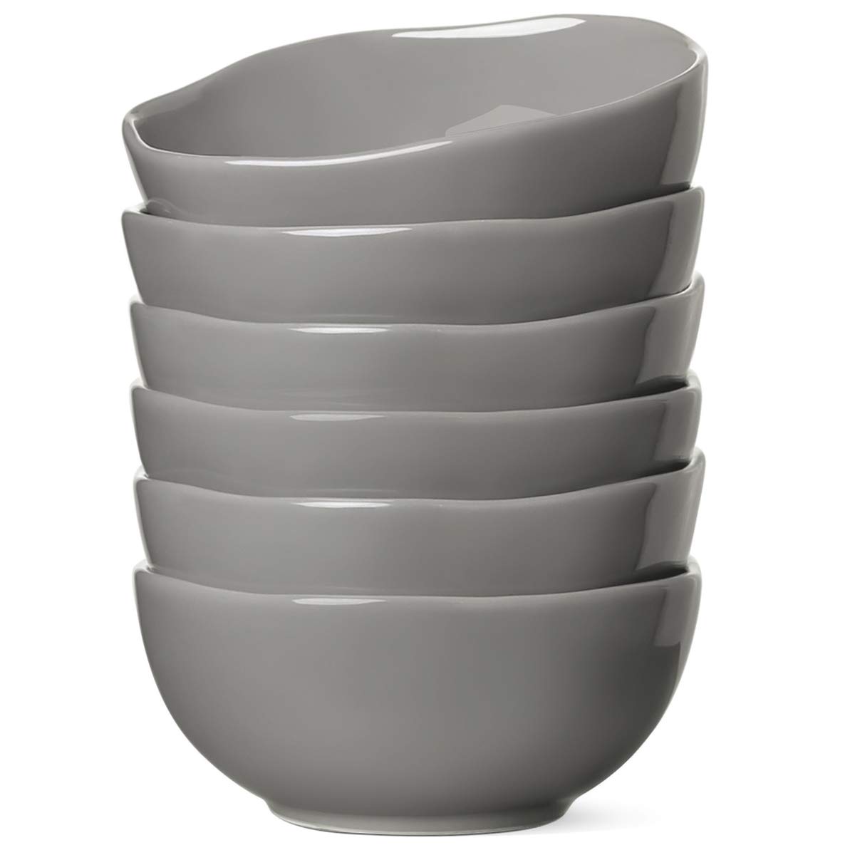 LE TAUCI 22 Ounce Ceramic Bowls Set of 6 - White - Perfect for Soup, Cereal, Salad, Dessert - Ideal for Breakfast, Dining, Entertaining & Kitchen Use