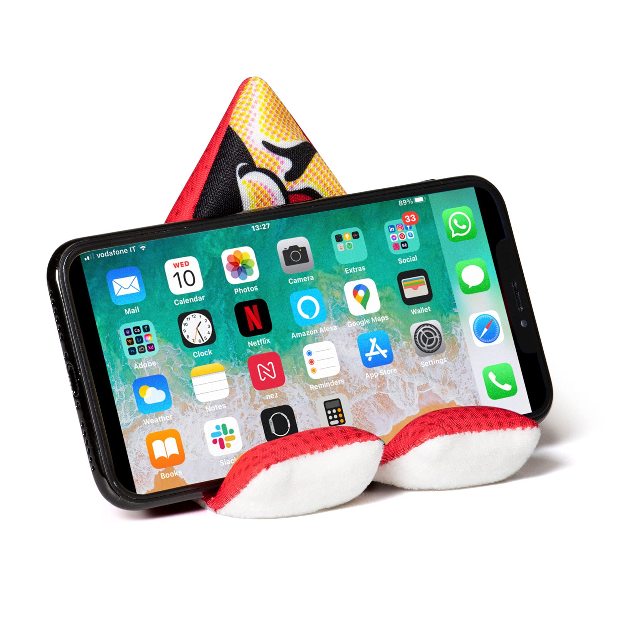 2-in-1 Plush Phone Stand & Screen Cleaner - Soft Microfiber Holder for Smartphones, Tablets, Kindle & eReaders | Perfect Gift for Book Lovers, Writers & Students | Ideal for Reading, Working & Watching Videos
