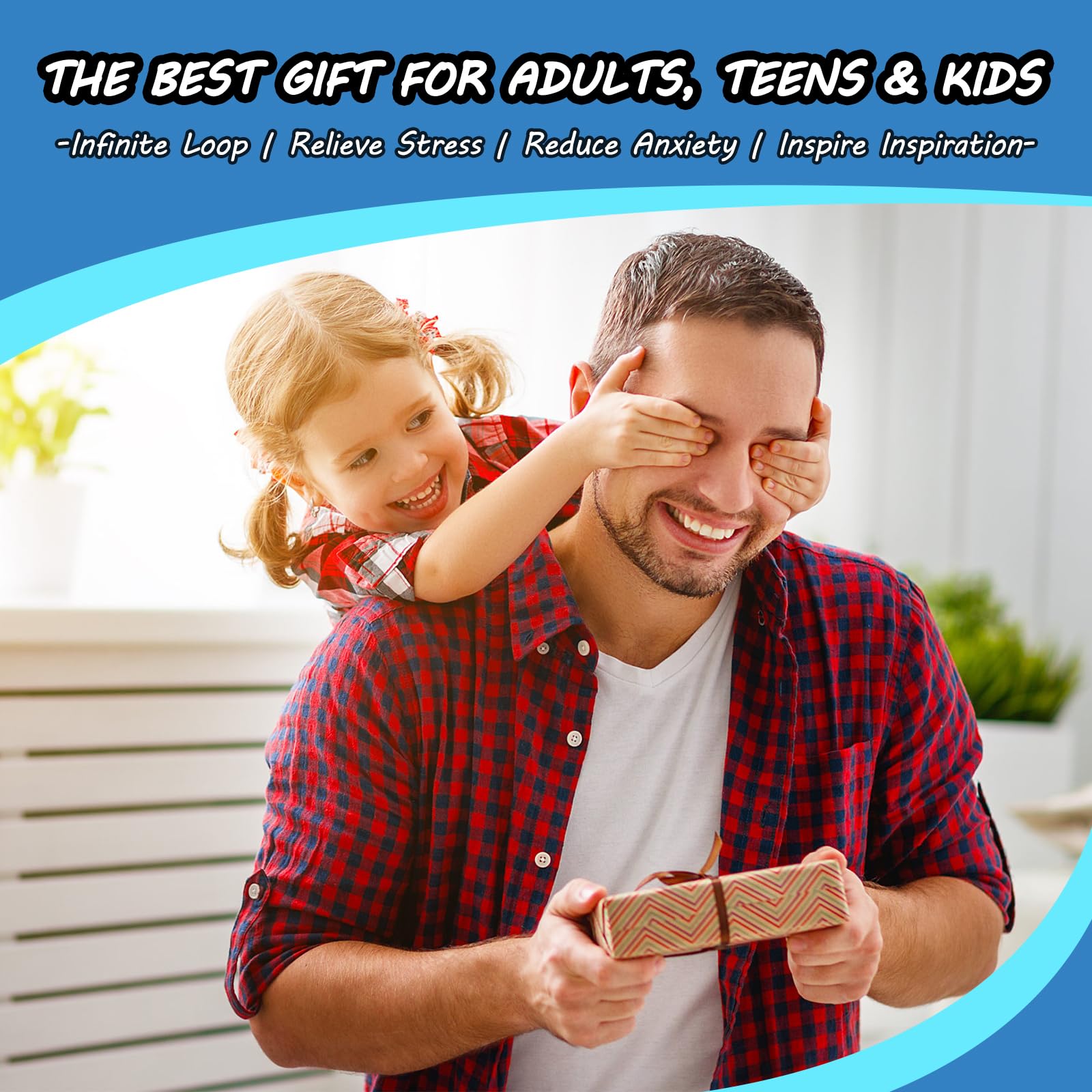 6Pcs Fidget Toys for Adults & Kids 8+ - Easter Basket Stuffers, ADHD Autism Sensory Toys, Cool EDC Gadgets, Desk & Classroom Fidget Spinners, Magnetic Rings for Stress Relief & Focus