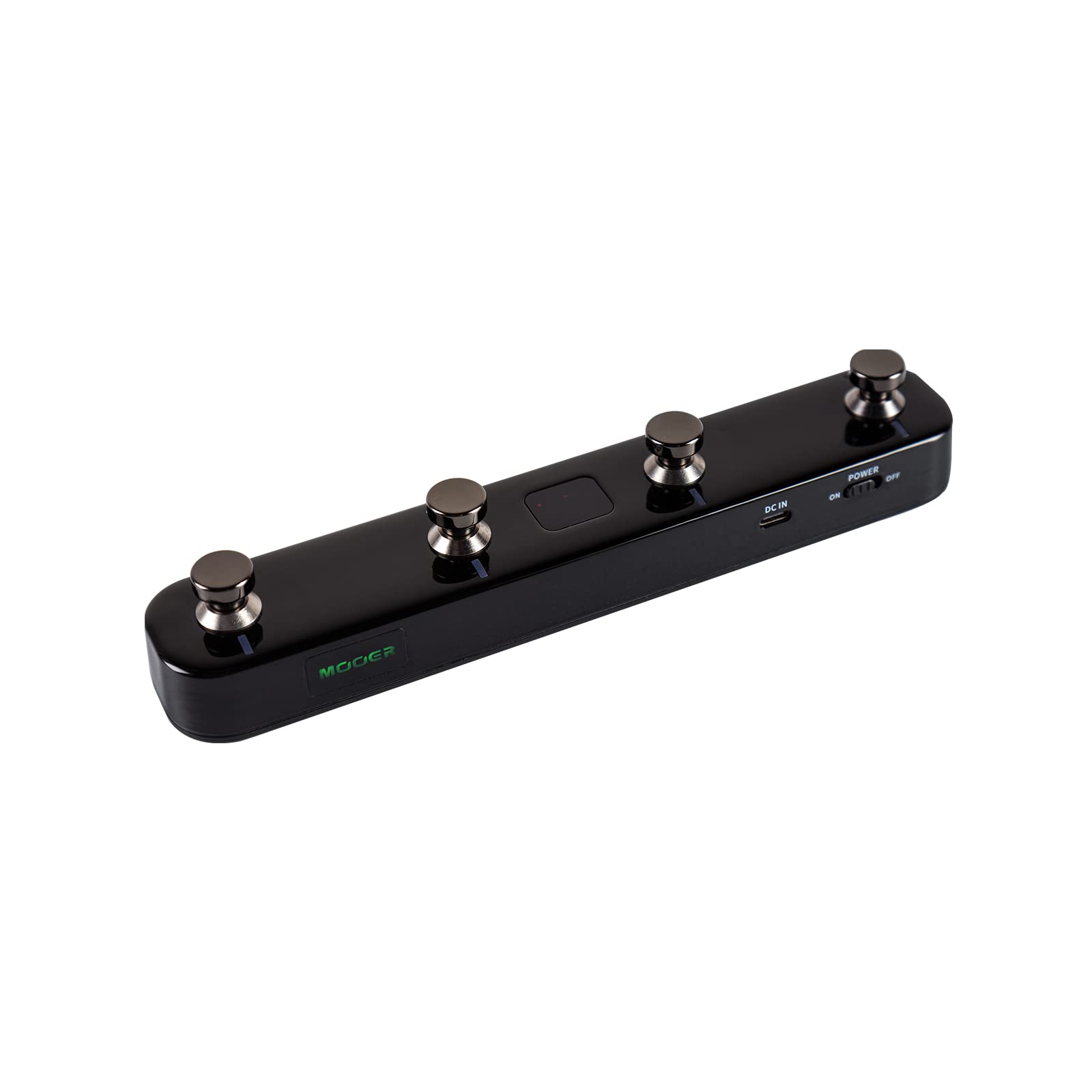 MOOER F4 Black Prime Series Wireless Footswitch Controller - Preset Switching, Looper & Drum Machine Control for Guitar Effects Pedals - Perfect for Live Performances & Studio Recording