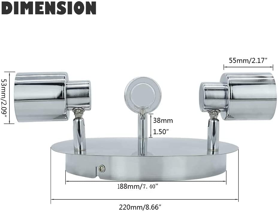 Depuley Modern 3-Light Adjustable Track Lighting Kit with GU10 LED Bulbs - Multi-Directional Ceiling Fixture in Warm White & Polished Chrome - Perfect for Living Rooms, Kitchens, and Retail Spaces