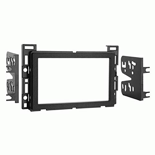 Universal Double Din Car Stereo Dash Kit for 2008-2012 Chevy Malibu - Matte Black Painted Trim Bezel | Aftermarket Radio Installation | Perfect for Car Audio Upgrade & Customization