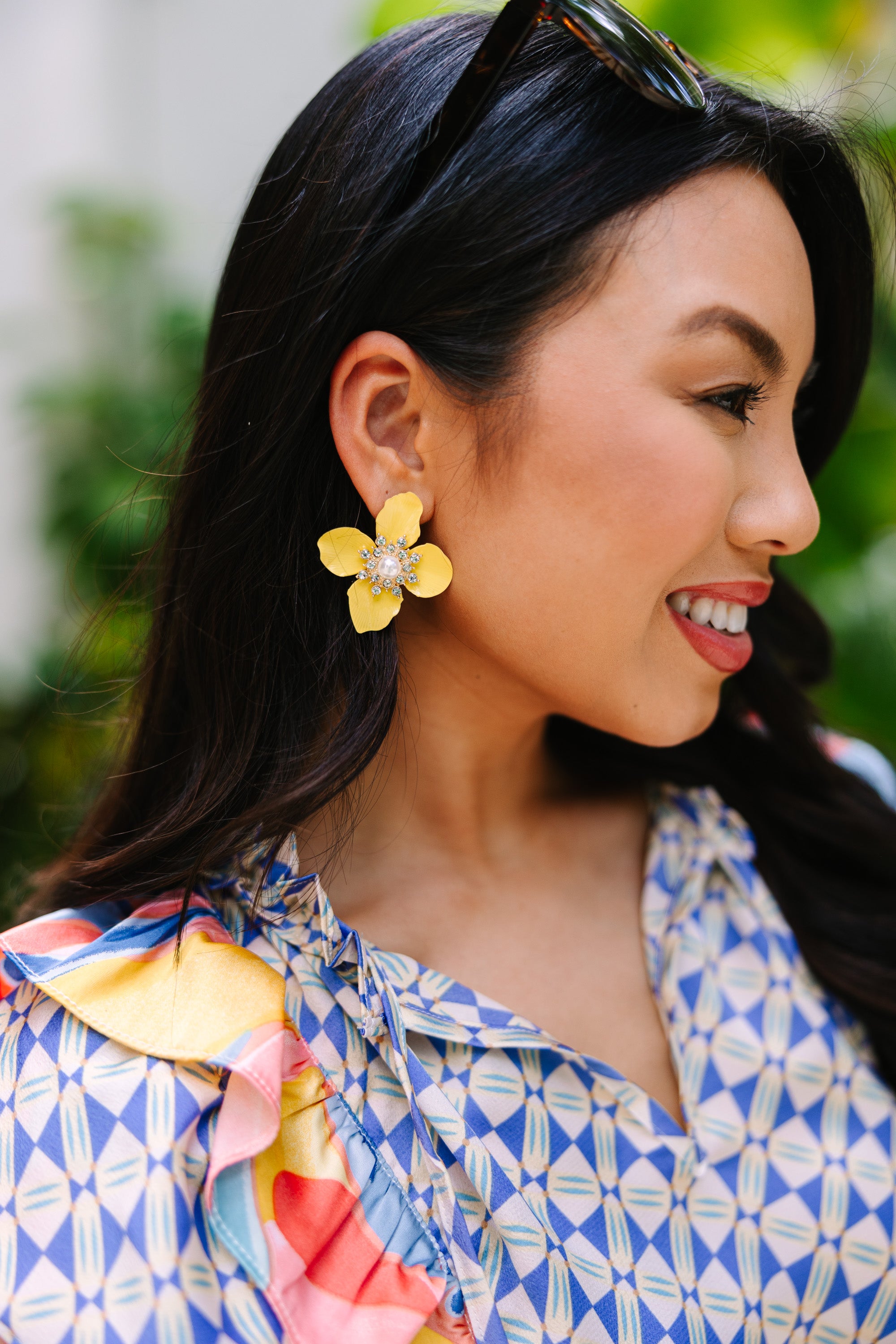 Do Your Part Yellow Flower Earrings - Dainty Floral Stud Earrings for Women - Perfect for Spring, Summer, and Everyday Wear