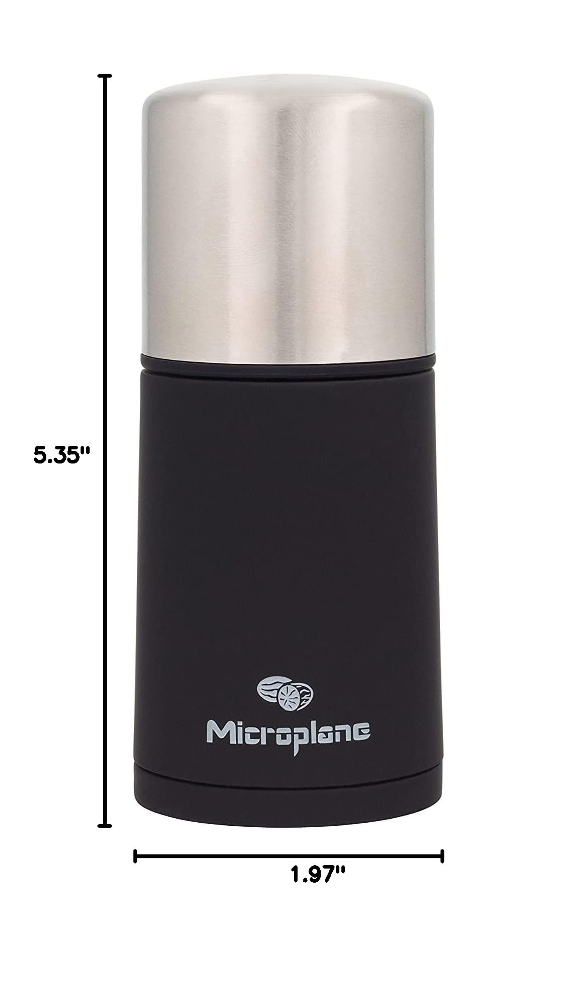Premium Stainless Steel Microplane Manual Spice Mill - Cinnamon Grinder & Nutmeg Grater for Fresh Spices | Perfect for Baking, Cooking & Coffee Topping at Home