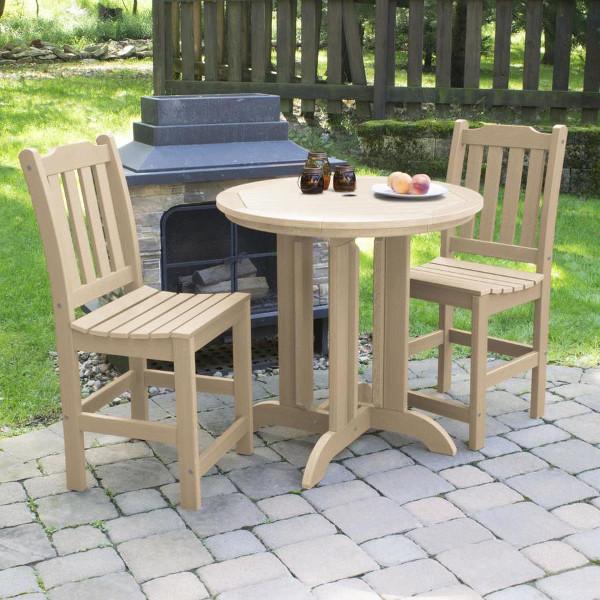 Lehigh 3-Piece Round Counter Height Outdoor Patio Dining Set with Weather-Resistant Chairs - Perfect for Backyard, Garden, and Poolside Entertaining