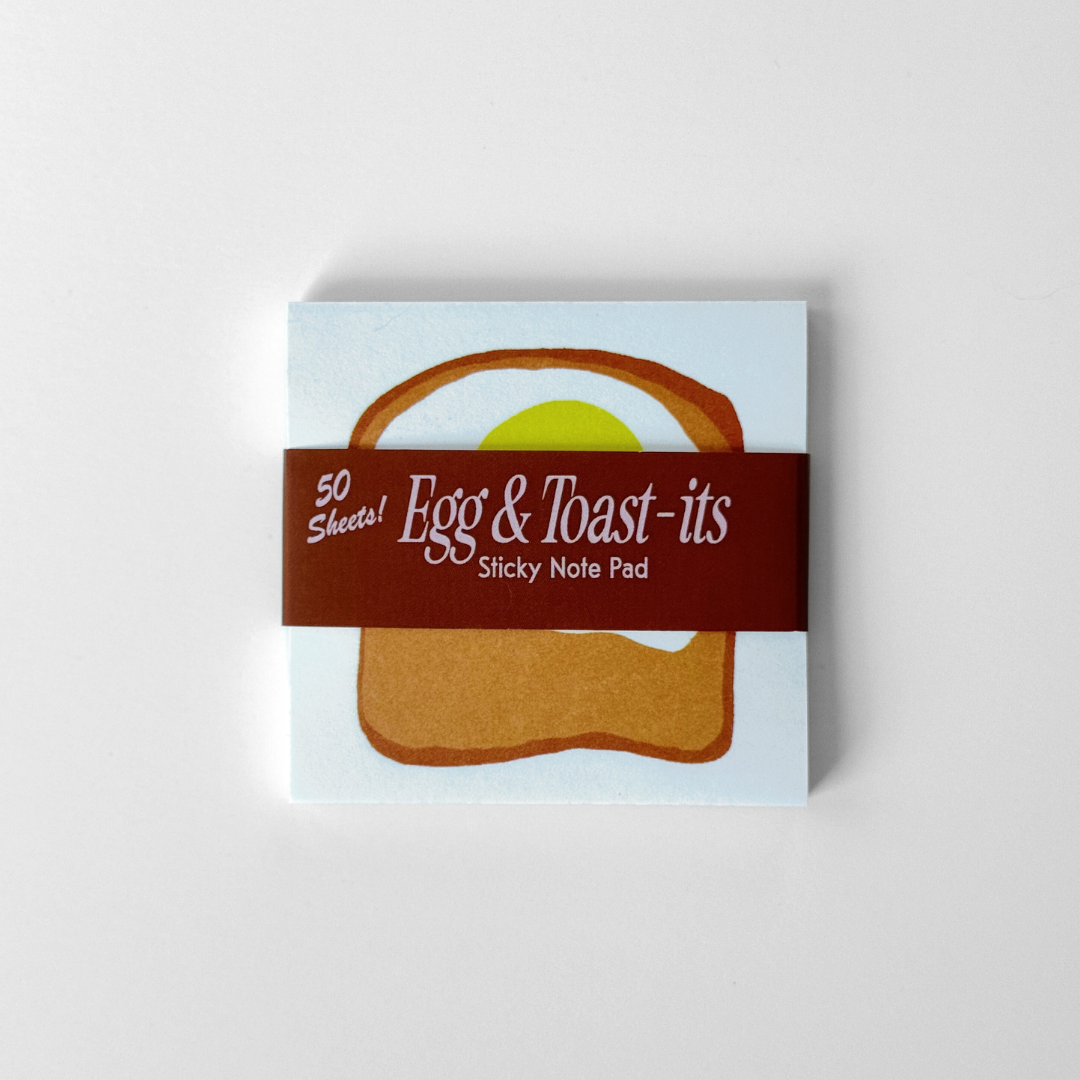 Egg & Toast It Sticky Notes - Fun Kitchen-Themed Memo Pads for Office, School & Home Organization - Perfect for Grocery Lists, Meal Planning & Reminders