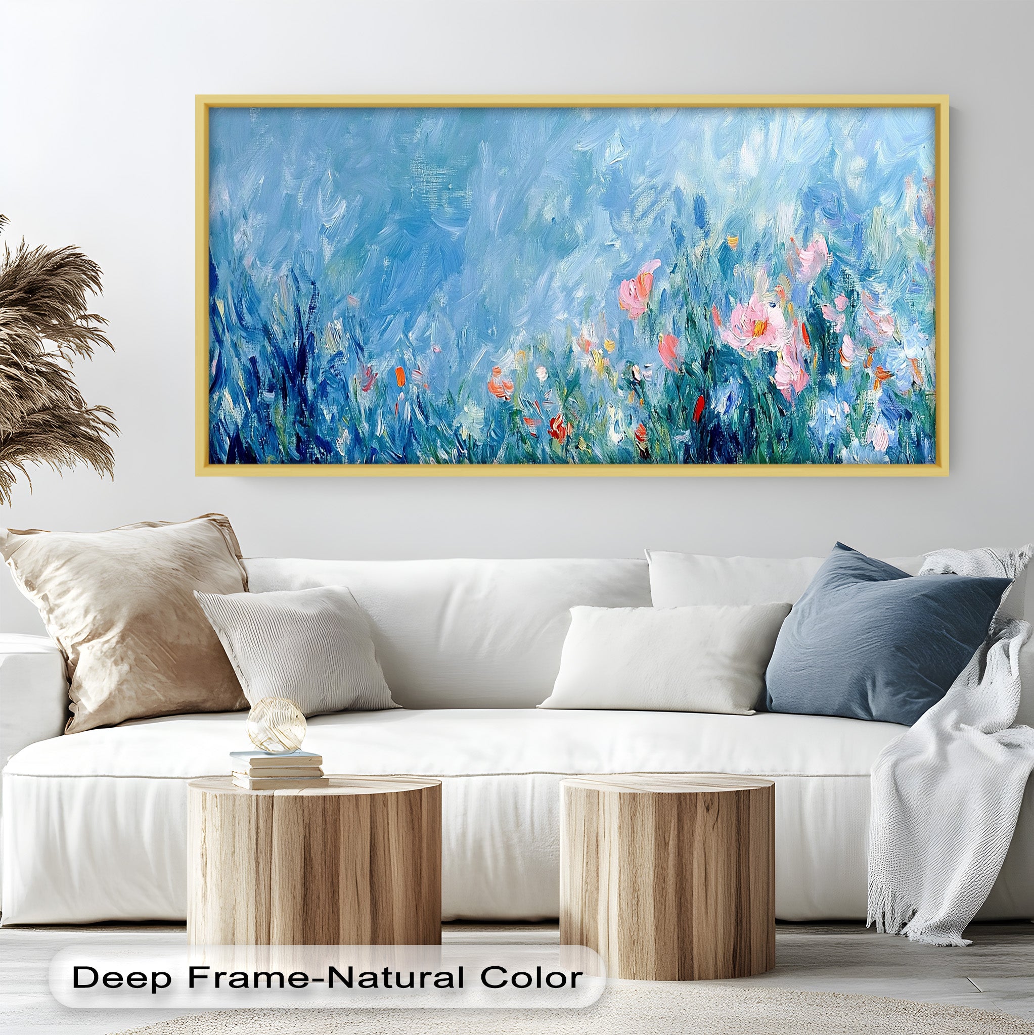 Abstract Floral Impressionist Oil Painting - Handmade Canvas Wall Art for Living Room, Bedroom & Office Decor