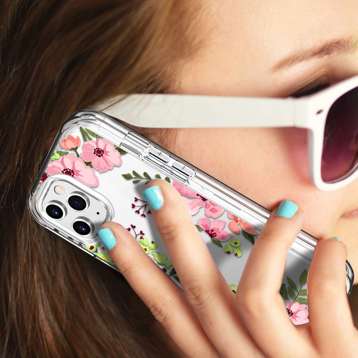 Premium Slim Protective Case for Apple iPhone 12 Pro Max (6.7-inch 2020 Model) - Pink Floral Design with Built-in Screen Protector | Durable 5G-Compatible Cover for Everyday Use & Travel Protection