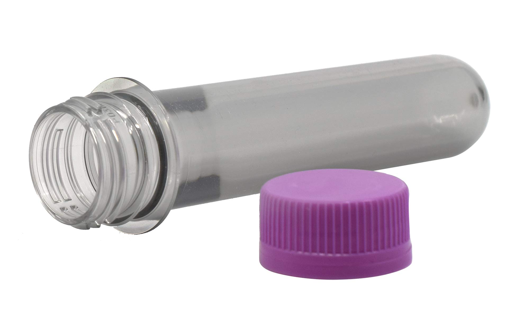 EISCO 50PK 25mL Baby Soda Bottles with Caps - PET Plastic Test Tubes for Science Labs, Classroom Experiments & DIY Projects