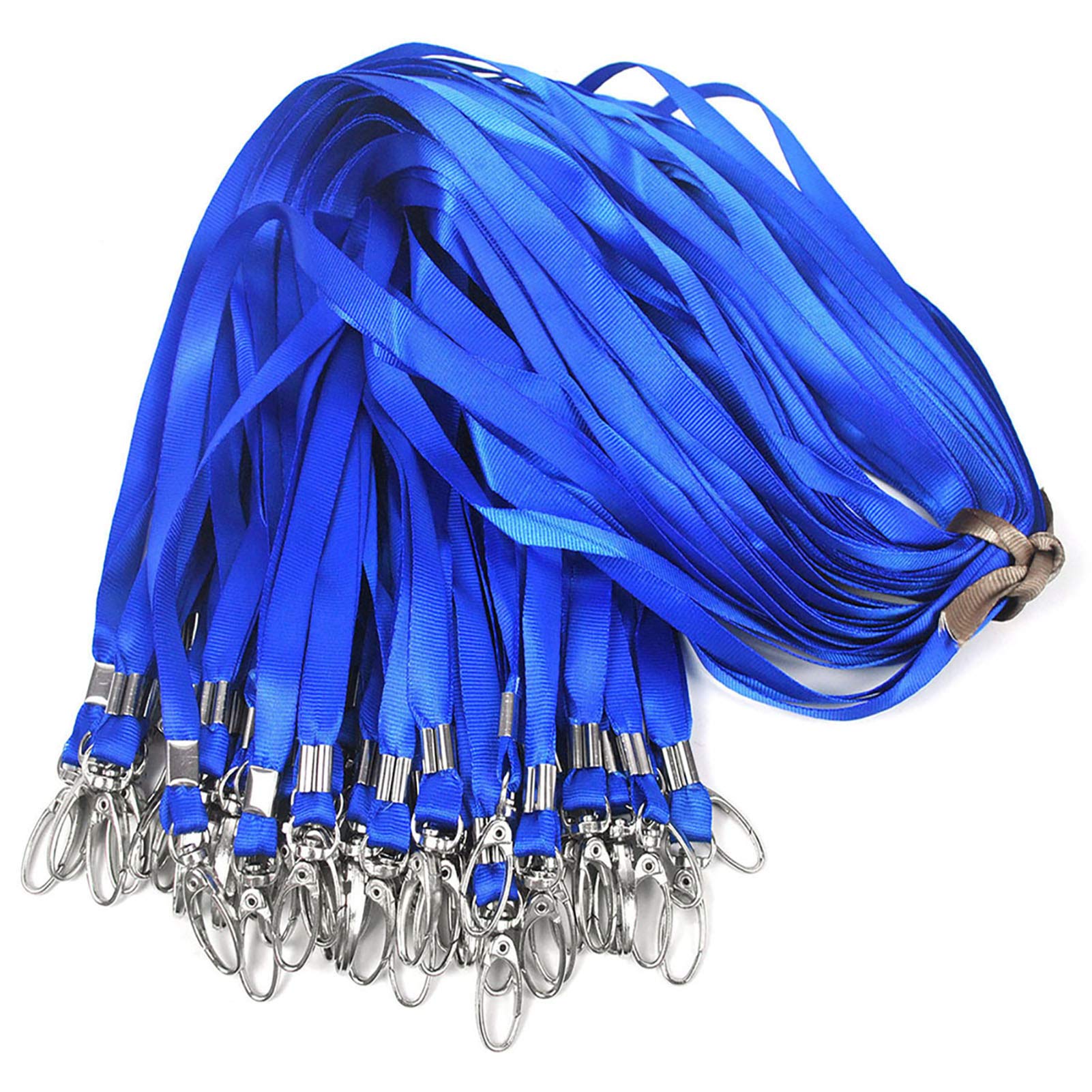 100Pcs Bulk Lanyards with Swivel Hooks for ID Badges & Name Tags - Office & Event Use