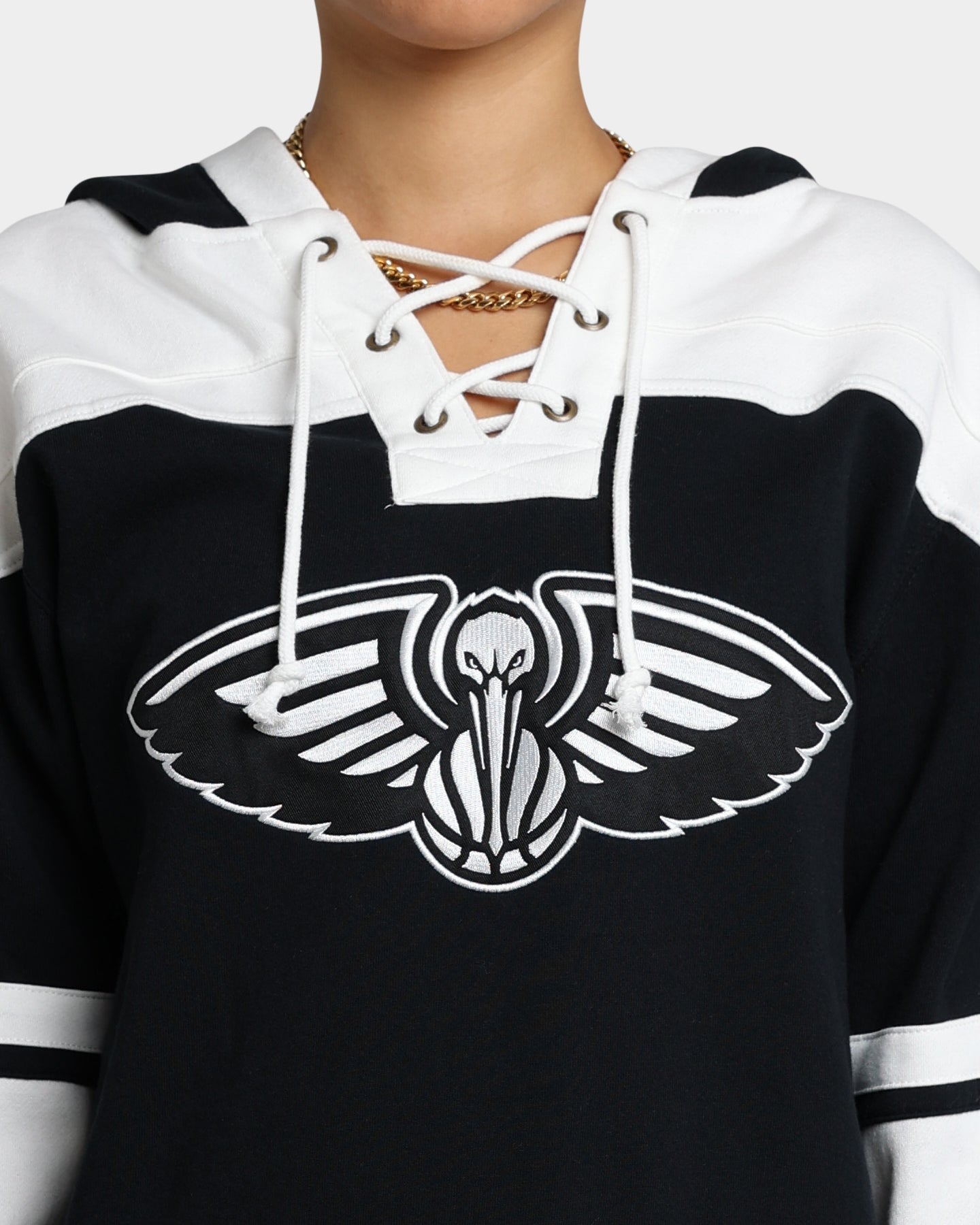 47 Brand New Orleans Pelicans Superior Lacer Hoodie - Jet Black NBA Fan Apparel for Men & Women - Perfect for Game Day, Casual Wear & Basketball Enthusiasts