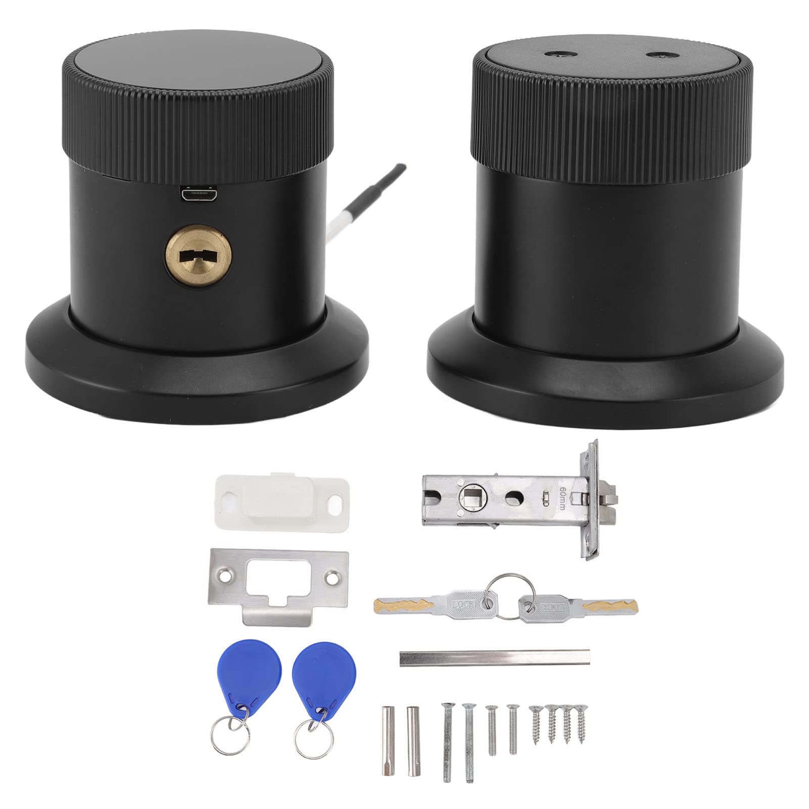 Smart Fingerprint Door Lock - Bluetooth, Mobile App, PIN Code, Key & Card Access - Touchscreen Digital Entry for Home, Hotel & Office - Secure & Convenient Smart Lock for Front Doors, Apartments & Vacation Rentals