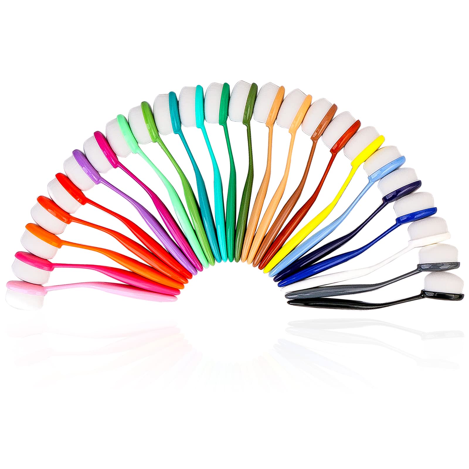 Yoseng 24 Pack Ink Blending Brushes - Professional Blending Tools for Card Making, Scrapbooking, Paper Crafts - 0.85 Inch Brush Heads with Color-Coded Handles - Perfect for DIY Projects, Mixed Media Art, and Handmade Greeting Cards