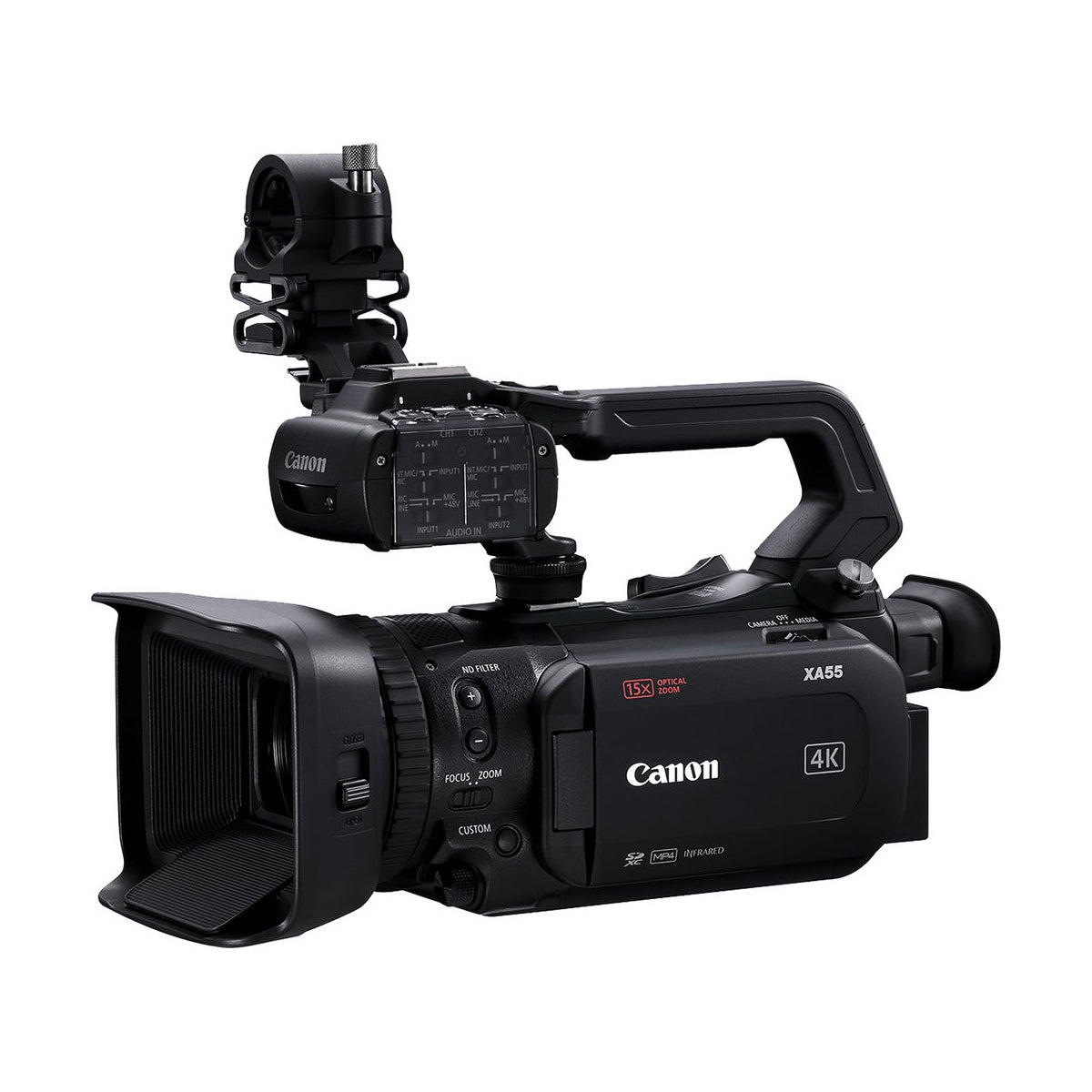 Canon XA55 Professional UHD 4K Camcorder with 1.0-inch CMOS Sensor, 15x Optical Zoom & Dual Pixel AF - Perfect for Wedding Videography, Documentary Filming and Live Event Recording