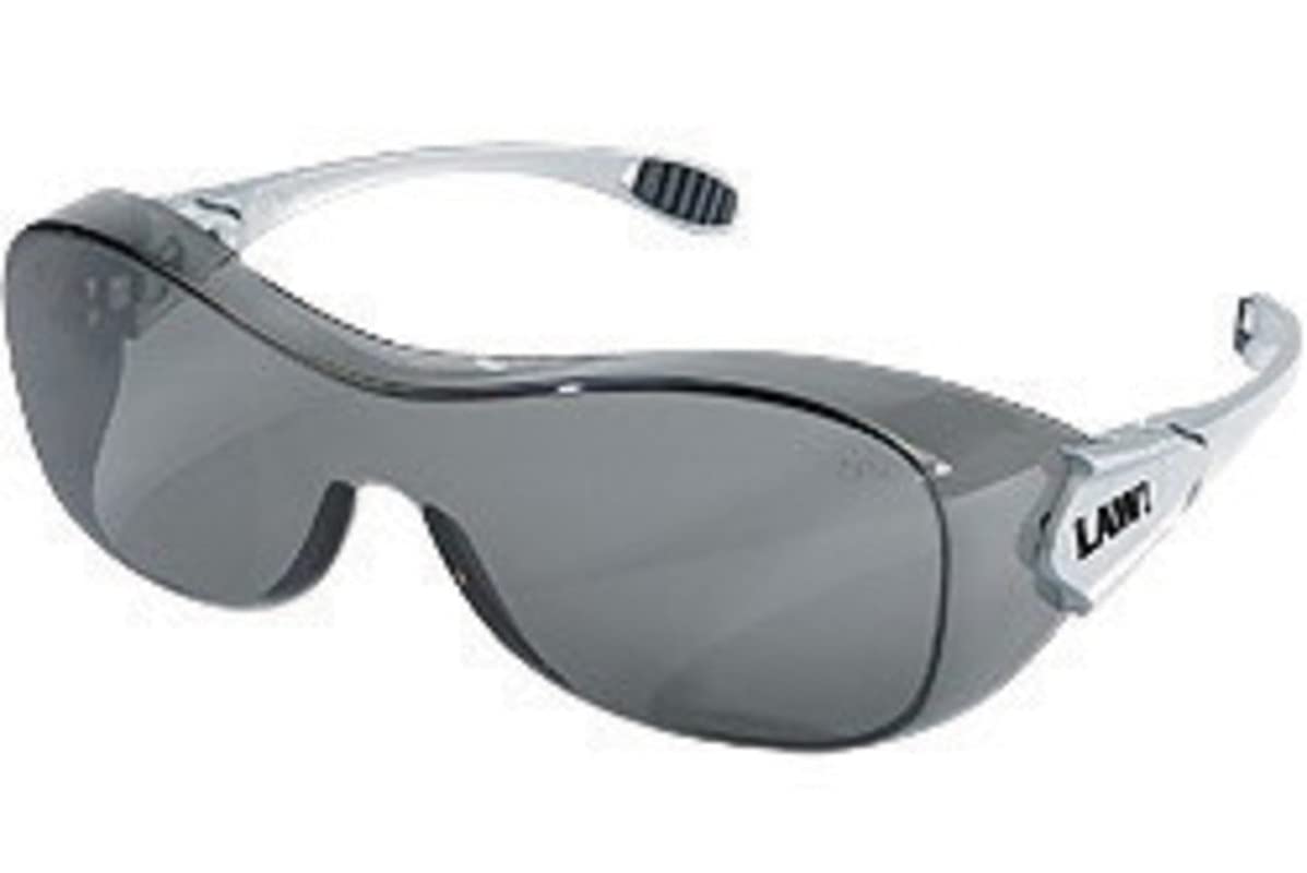 LAW OTG® Over-The-Glasses Safety Glasses - Anti-Fog Gray Lenses & Matte Gray Frames - Protective Eyewear for Construction, Woodworking, and DIY Projects