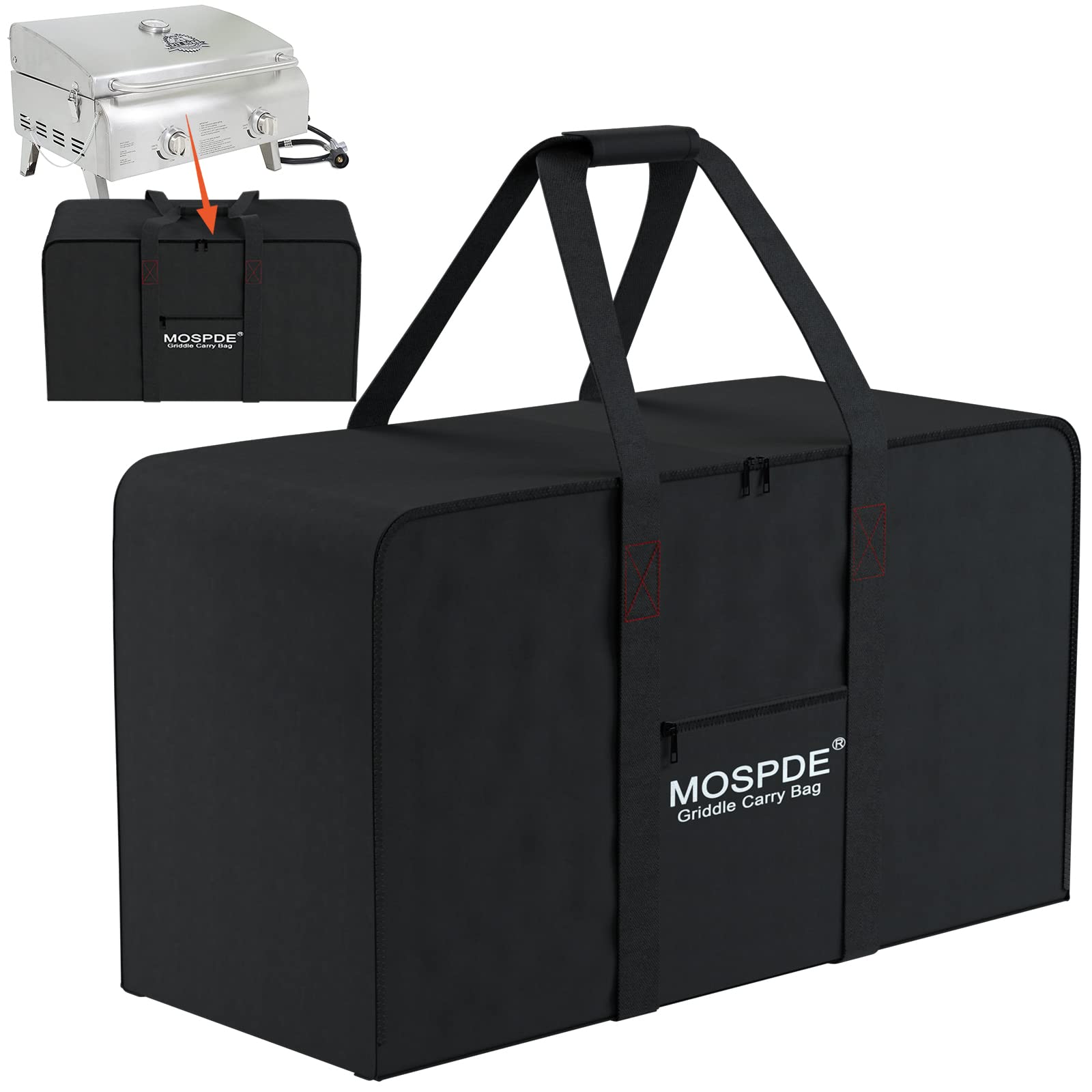 Pit Boss Grills 75275 Portable Gas Grill Carry Bag - Heavy Duty 600D Water-Resistant Griddle & Grill Carrying Case for Outdoor BBQ, Camping, and Tailgating
