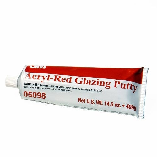 3M 05098 14 oz. General Purpose Glazing Putty - Red for Window Glass Repair, Wood Filler & Auto Body Work - Seals & Protects for Long-Lasting Results
