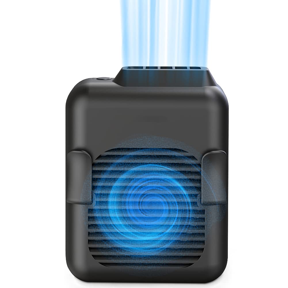 SLENPET Portable Hands-Free Waist Clip Fan with 6000mAh Battery - 23H Runtime, 3 Speed Settings, 5100RPM Strong Airflow - Perfect for Outdoor Work, Farming, Hiking, Camping & Travel - Stay Cool While Gardening, Construction, or Beach Trips