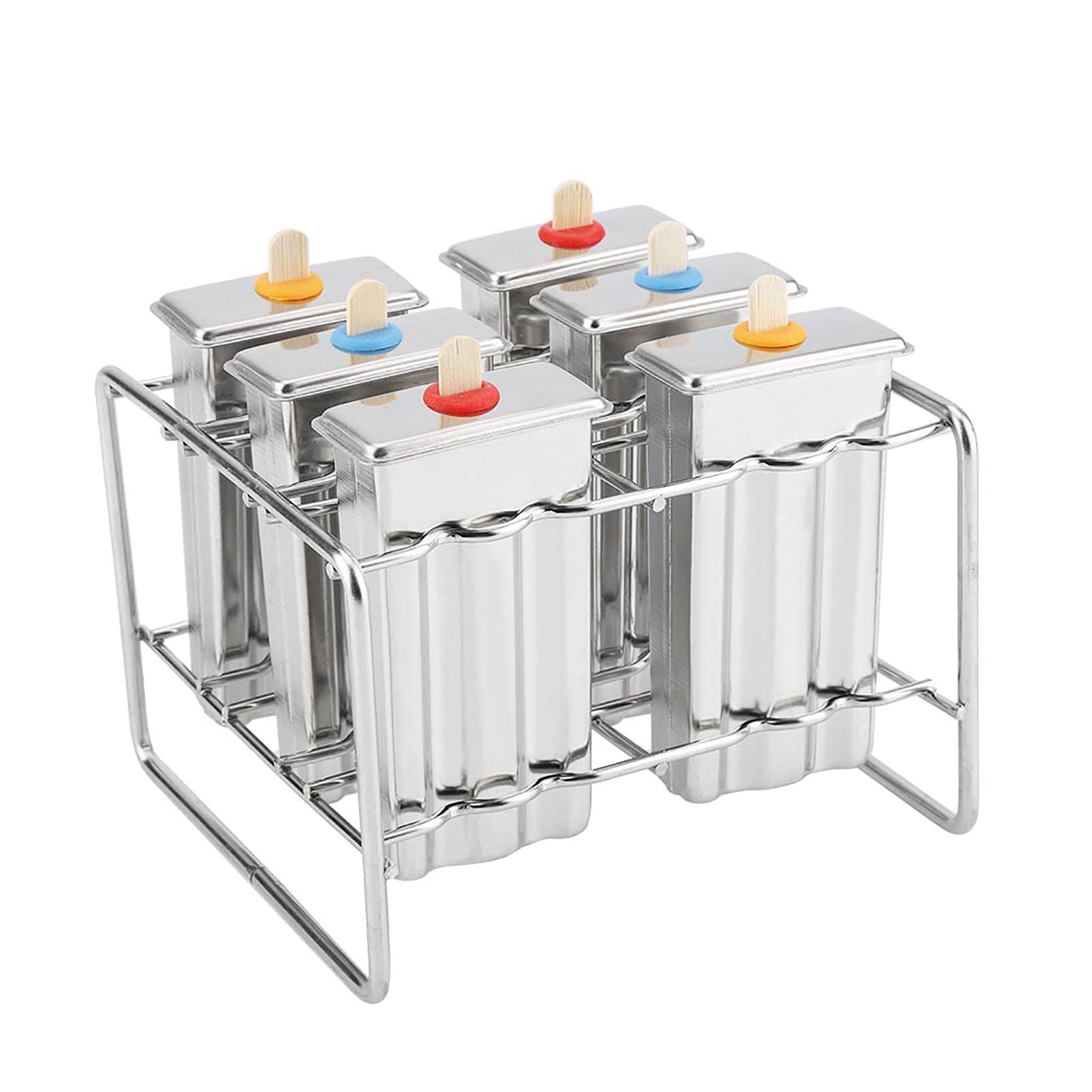 Stainless Steel Popsicle Molds Kit with Rack - DIY Ice Pop Maker for Homemade Frozen Treats - Perfect for Summer Snacks, Kids Parties & Healthy Desserts