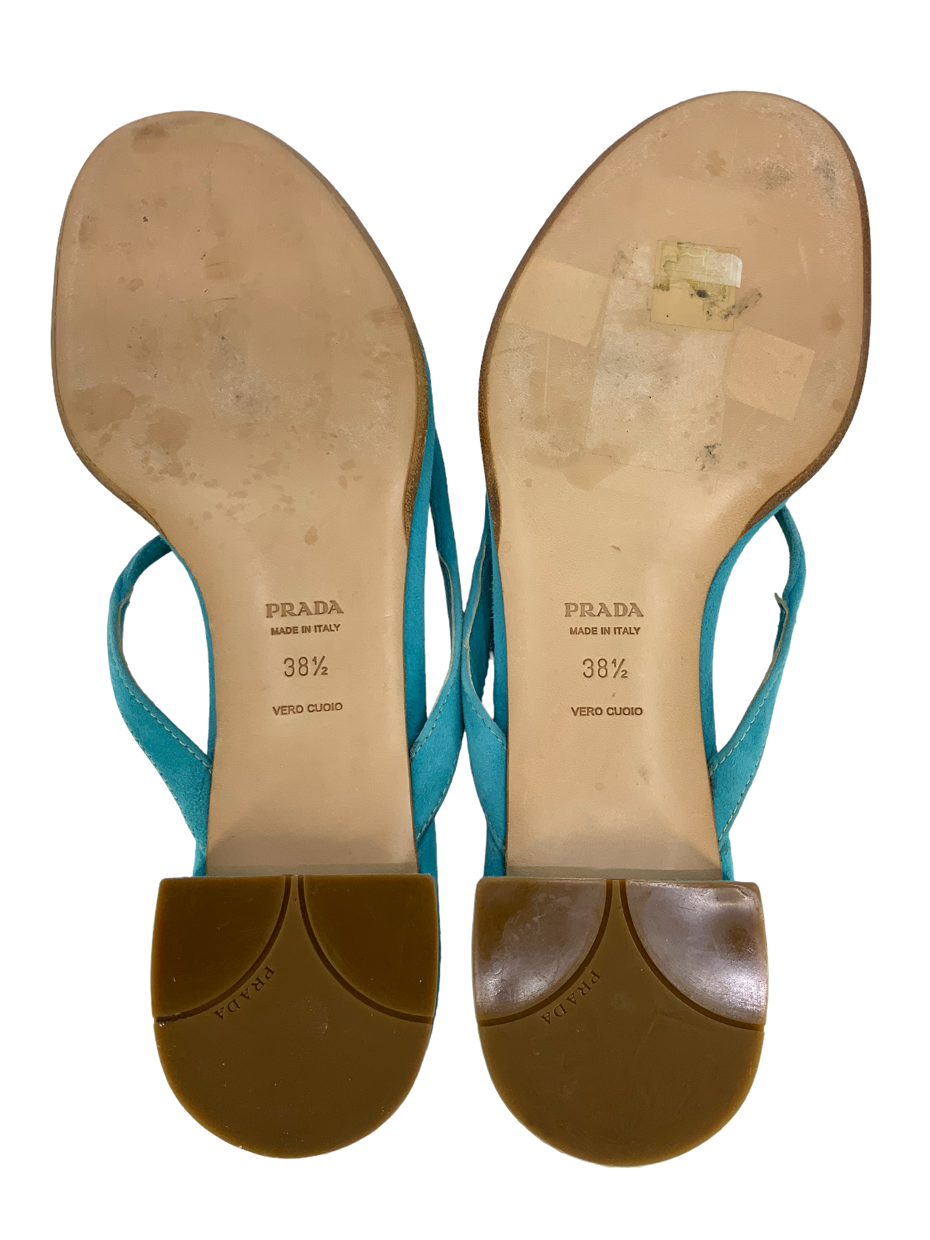 Prada Suede Logo Thong Sandals Women's Size 8.5 - Comfortable Luxury Flip Flops for Beach, Pool & Summer Outfits