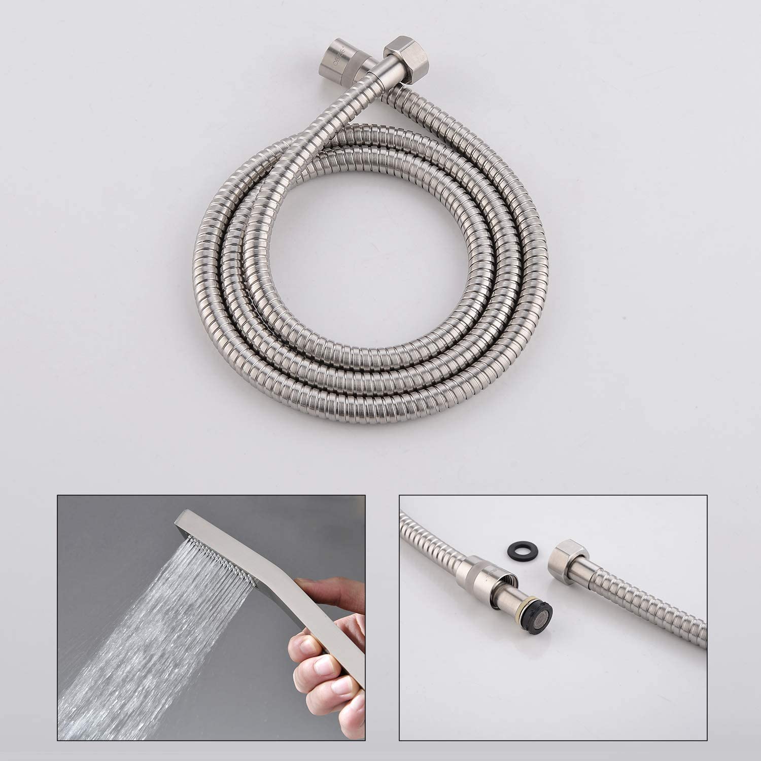 Premium 12 Inch Brushed Nickel Rain Shower System with Handheld Showerhead - Ceiling Mounted Mixer Shower Set with Valve and Trim Kit for Luxurious Bathroom Upgrade | Perfect for Master Bath, Spa-Like Experience & Modern Home Renovation