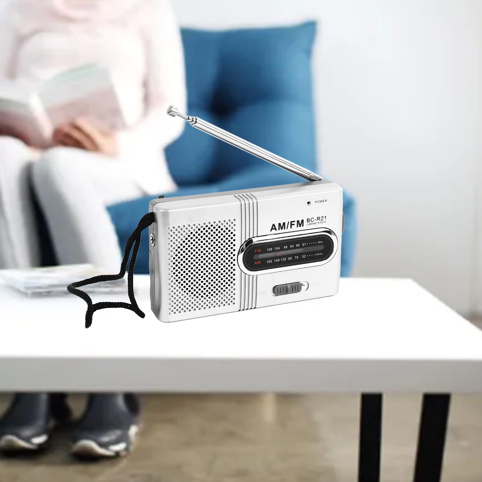 Portable AM/FM Radio with Strong Signal Reception, Battery Operated Pocket Radio with Clear Sound - Perfect for Outdoor Activities, Travel, Camping, and Morning Exercises