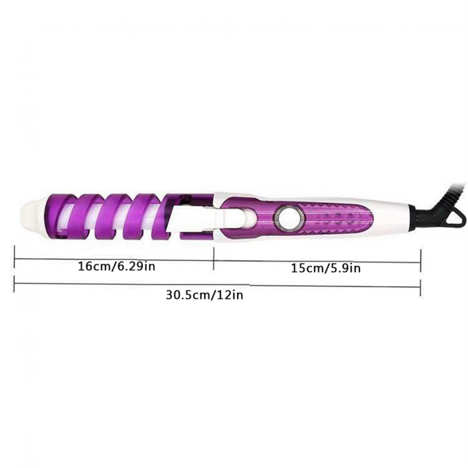 Professional Hair Salon Curling Iron - Spiral Curl Ceramic Hair Curler & Waver Wand for Long Lasting Beach Waves (A02 Blue, 1 Count) - Perfect for Home Styling, Salon Use & Special Occasions