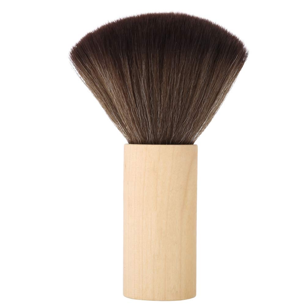 Professional Barber Brush Duster - Premium Dense Hair Sweep Brush for Stylists (Light Brown) | Ideal for Home Haircut, Salon Use & Beard Grooming | Perfect for Barbershops & Personal Grooming Kits