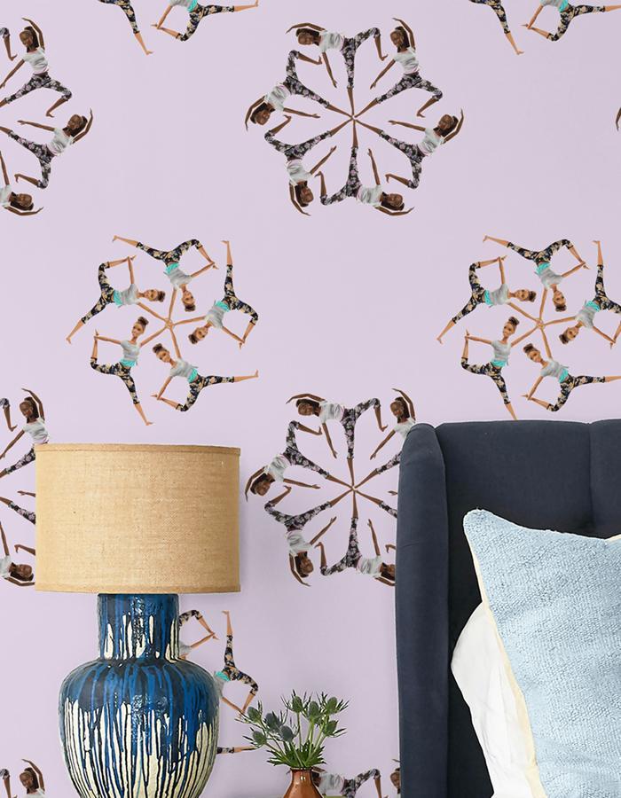 Barbie™ Made to Move™ Stars Lavender Wallpaper - Removable Peel & Stick Wallpaper for Kids Room, Nursery, Bedroom Decor - Easy DIY Home Decor Upgrade