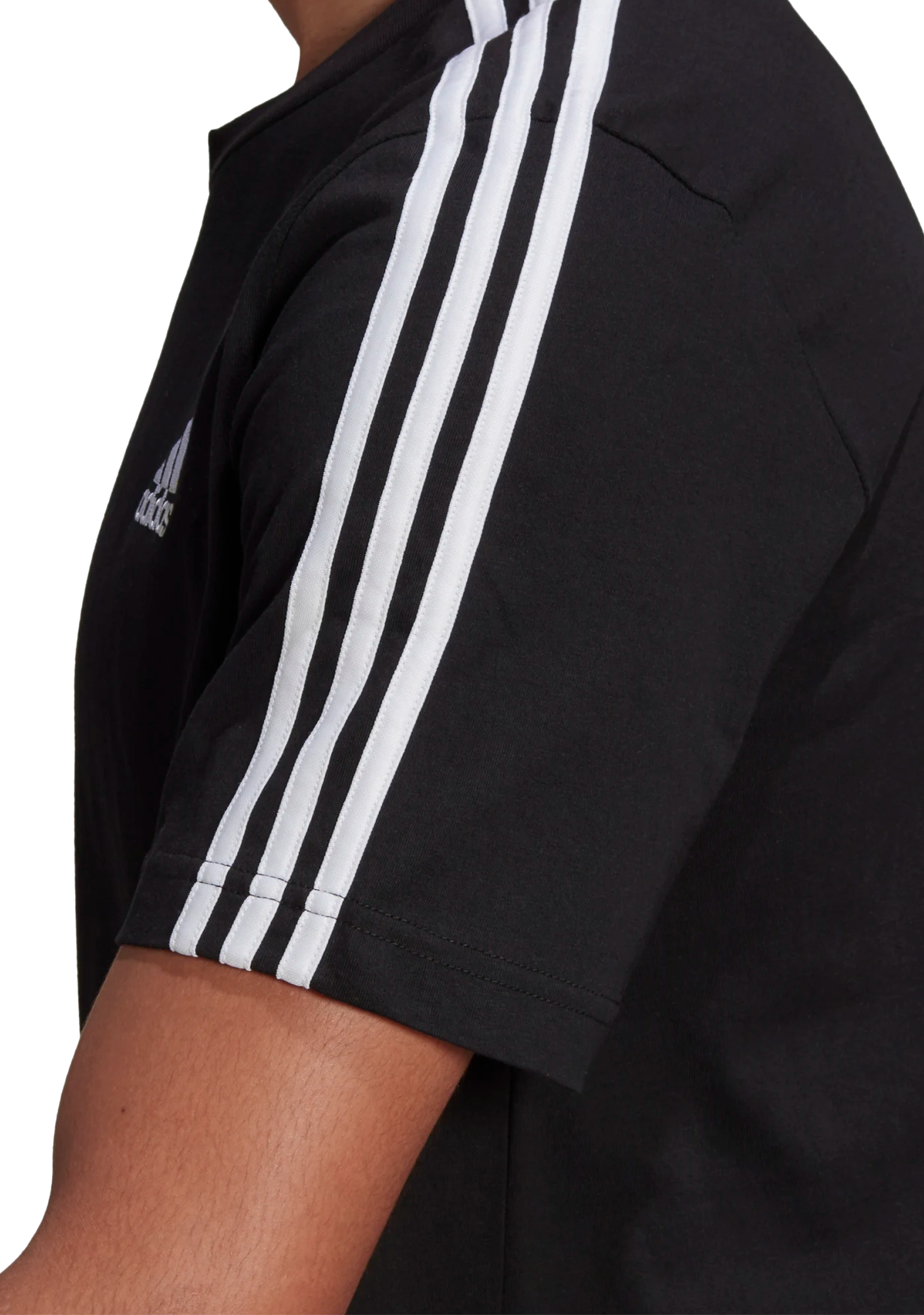 Adidas Men's Essentials 3-Stripes T-Shirt - Classic Cotton Crewneck Tee for Casual Wear, Gym & Everyday Outfits