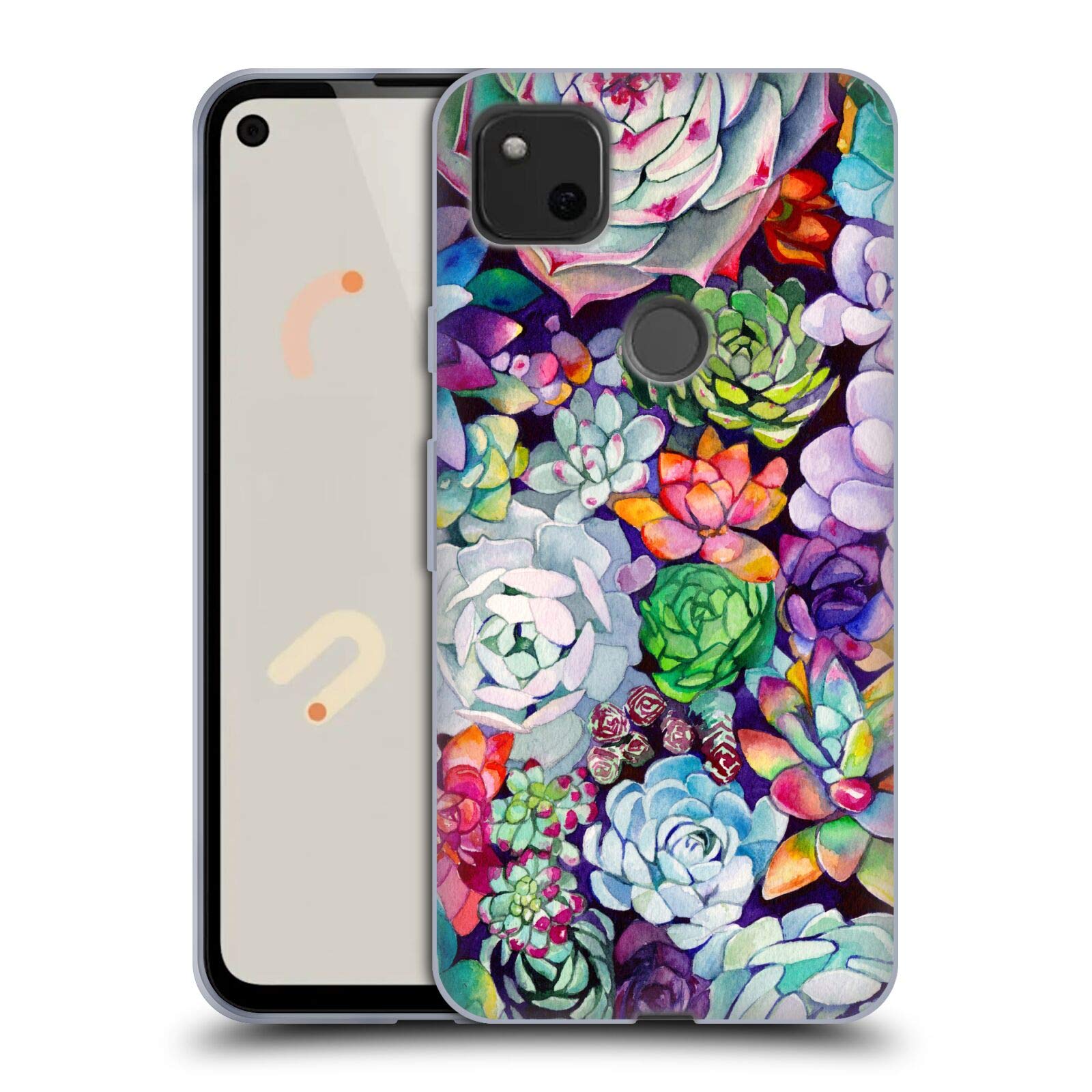Mai Autumn Succulent Case for Google Pixel 4a - Floral Garden Design for Daily Use