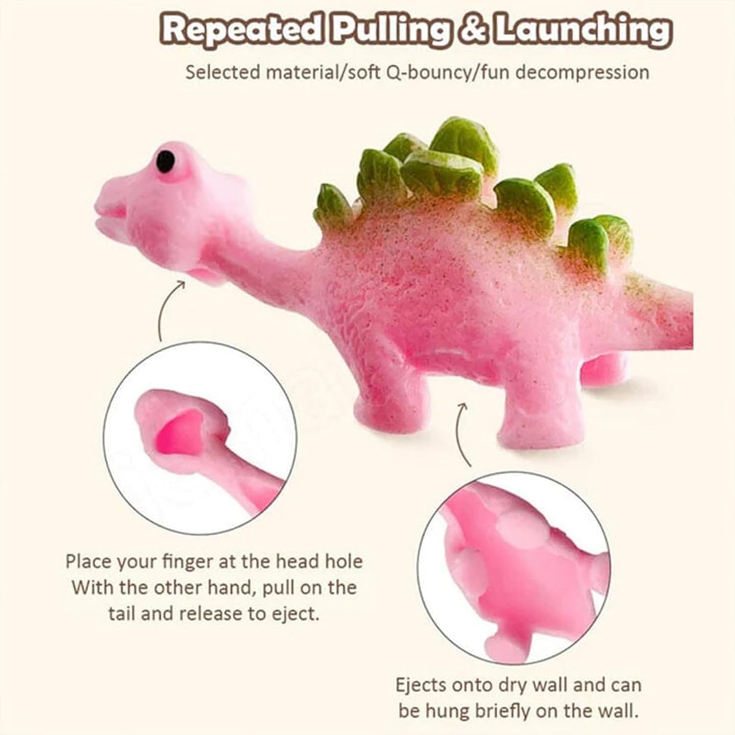 Stretchy Slingshot Dinosaur Finger Toys - 10pcs Sticky Elastic Dino Catapult for Kids, Fun Stress Relief & Party Favors - Perfect for Office Desk Toys, Classroom Rewards, and Birthday Party Games