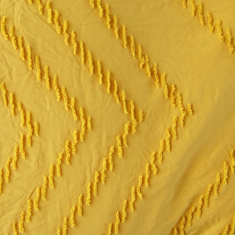 Zig Zag Fringe Duvet Cover Set - Bohemian Style Bedding for Queen/King Size - Perfect for Boho Chic Bedroom Decor & Guest Room Makeover