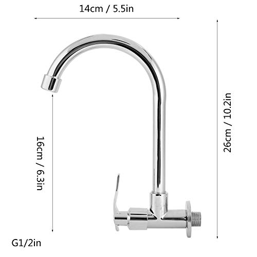 360° Rotating Kitchen Faucet - Wall Mounted for Home, Garden & Boat